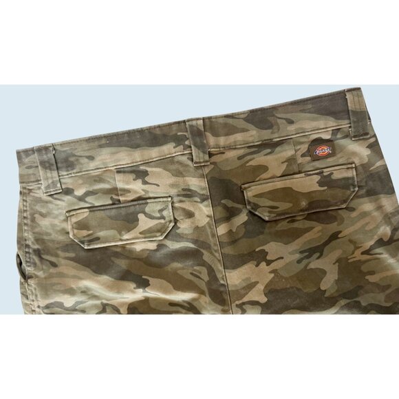 DICKIES Women's Camo Print Relaxed Fit Mid Rise Cargo Utility Pants Sz 8 - Picture 5 of 7